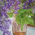 Nature vivante-Vase roux et lilas